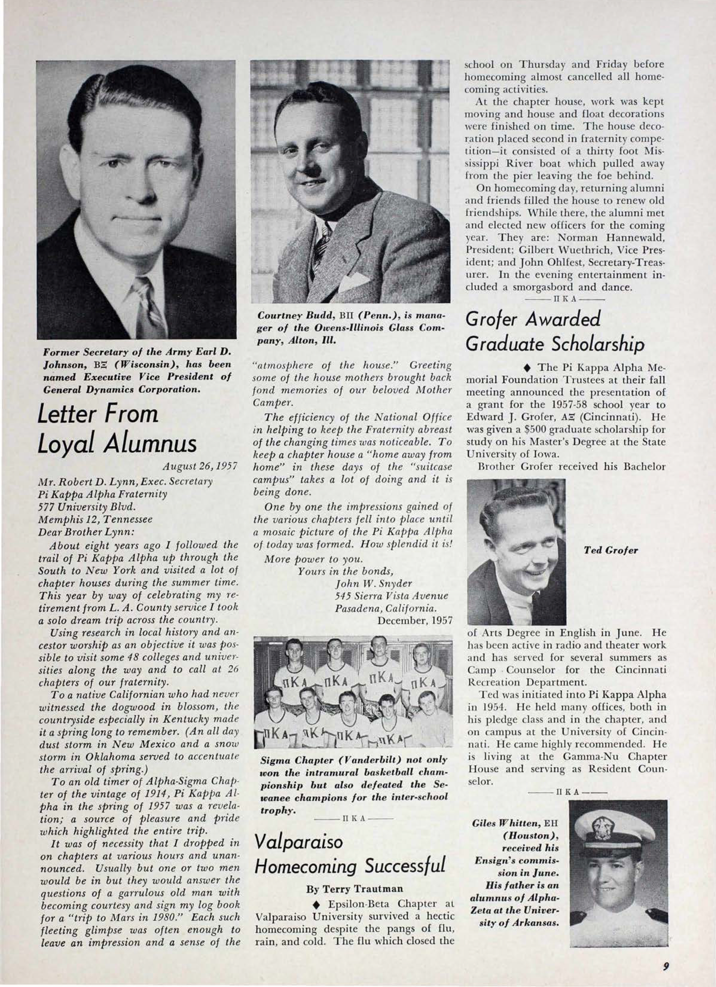 Grofer Awarded Graduate Scholarship